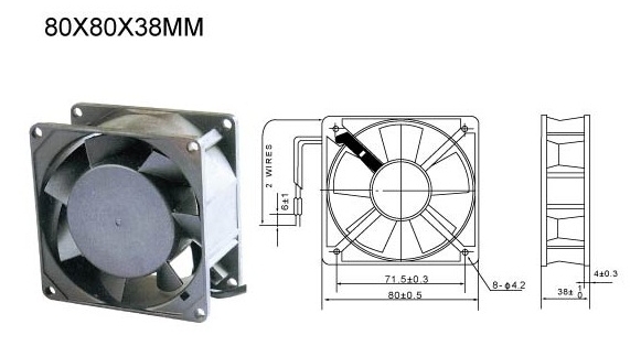 jk8038martechdcファン軸流ファンのためのケース・電源仕入れ・メーカー・工場