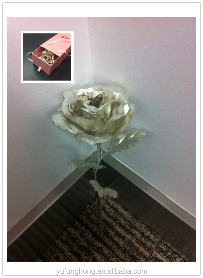whoesaleギフトシリーズ銀artcraftのバレンタインデーのギフト3d銀箔ロマンチックなバラ問屋・仕入れ・卸・卸売り