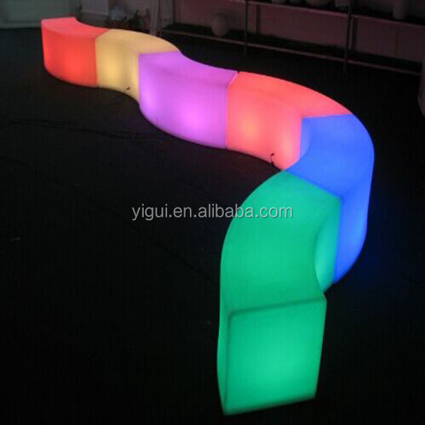 熱い販売のプラスチック製の充電式led材料照らされたスツール椅子仕入れ・メーカー・工場