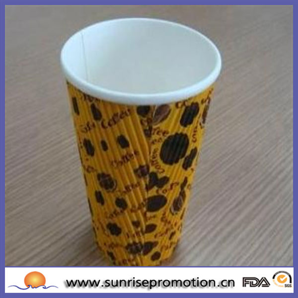 12oz Ripple Cup with Logo Print for Coffee,China Sunrise12oz Ripple
