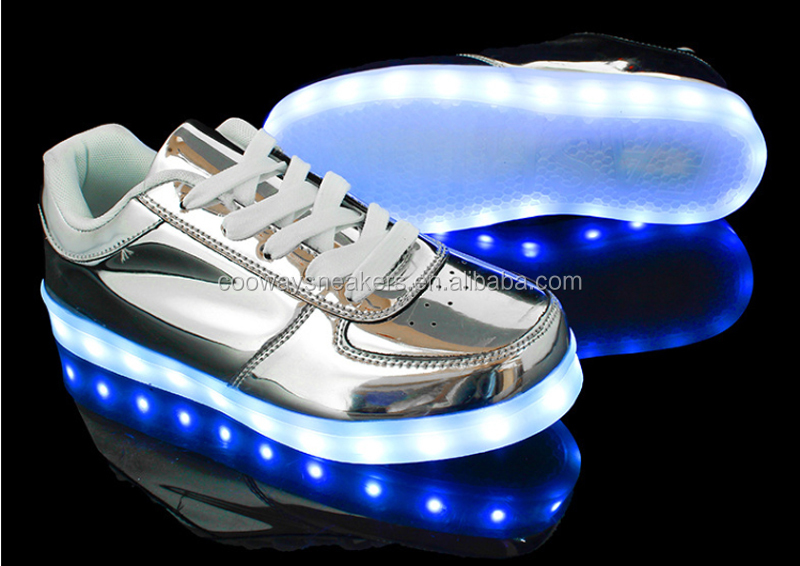 Usb充電led靴スニーカー、ゴム底付き発光靴仕入れ・メーカー・工場