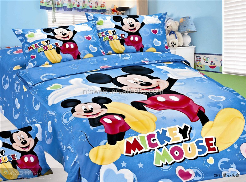 100 Cotton Bedding Set Mickey Mouse Duvet Cover Buy Kids Cartoon