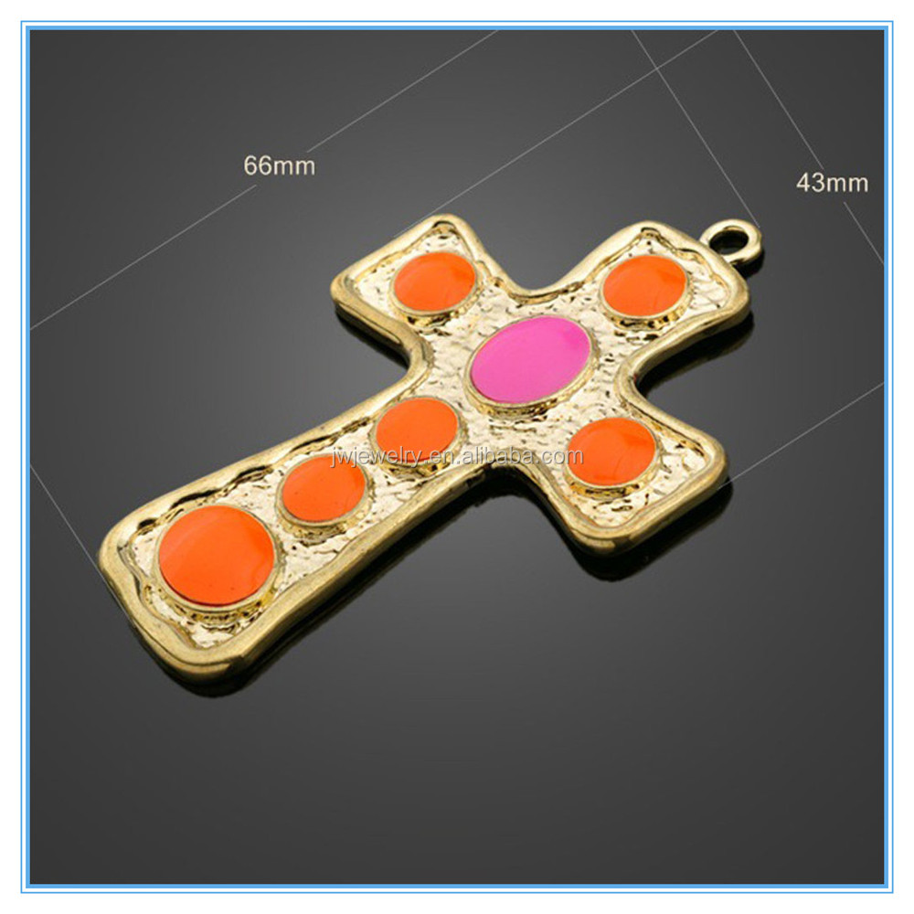 DIY enamel For  Alloy Charms Enamel Color cross Pendants Scarves Cross Crucifix charms