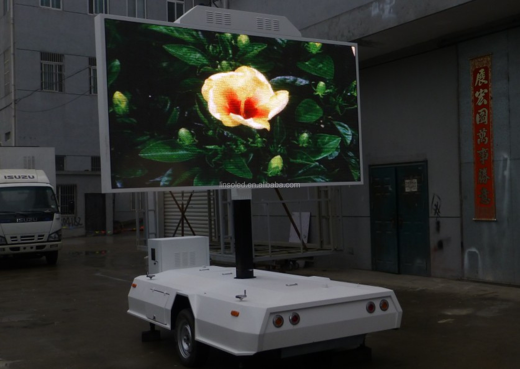上海linsoled表示車、 モバイル広告トレーラー、 ledスクリーンのトレーラーで仕入れ・メーカー・工場