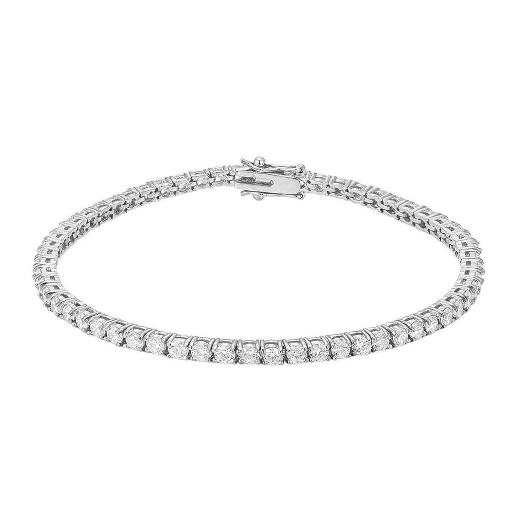 Wholesale Price 925 Sterling Silver Aaa Crystal Clear 3mm Cz Tennis Bracelet Buy Clear 3mm Cz