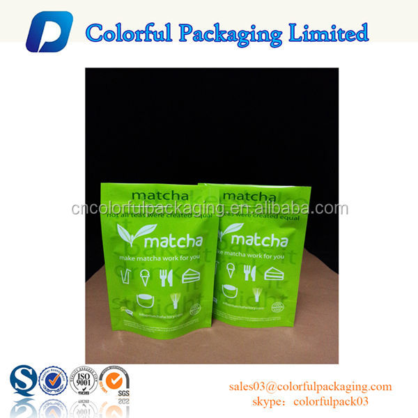 stand up pouch with zip lock/zipper bag/tea bag