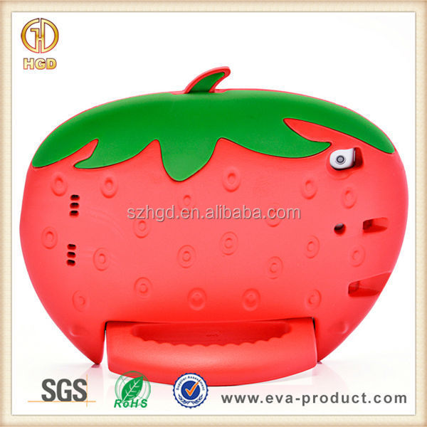 strawberry小さな子供ためのiPadミニケース可愛いセーフハンドル付き衝撃吸収落下防止スタンドケースiPadminiカバー仕入れ・メーカー・工場