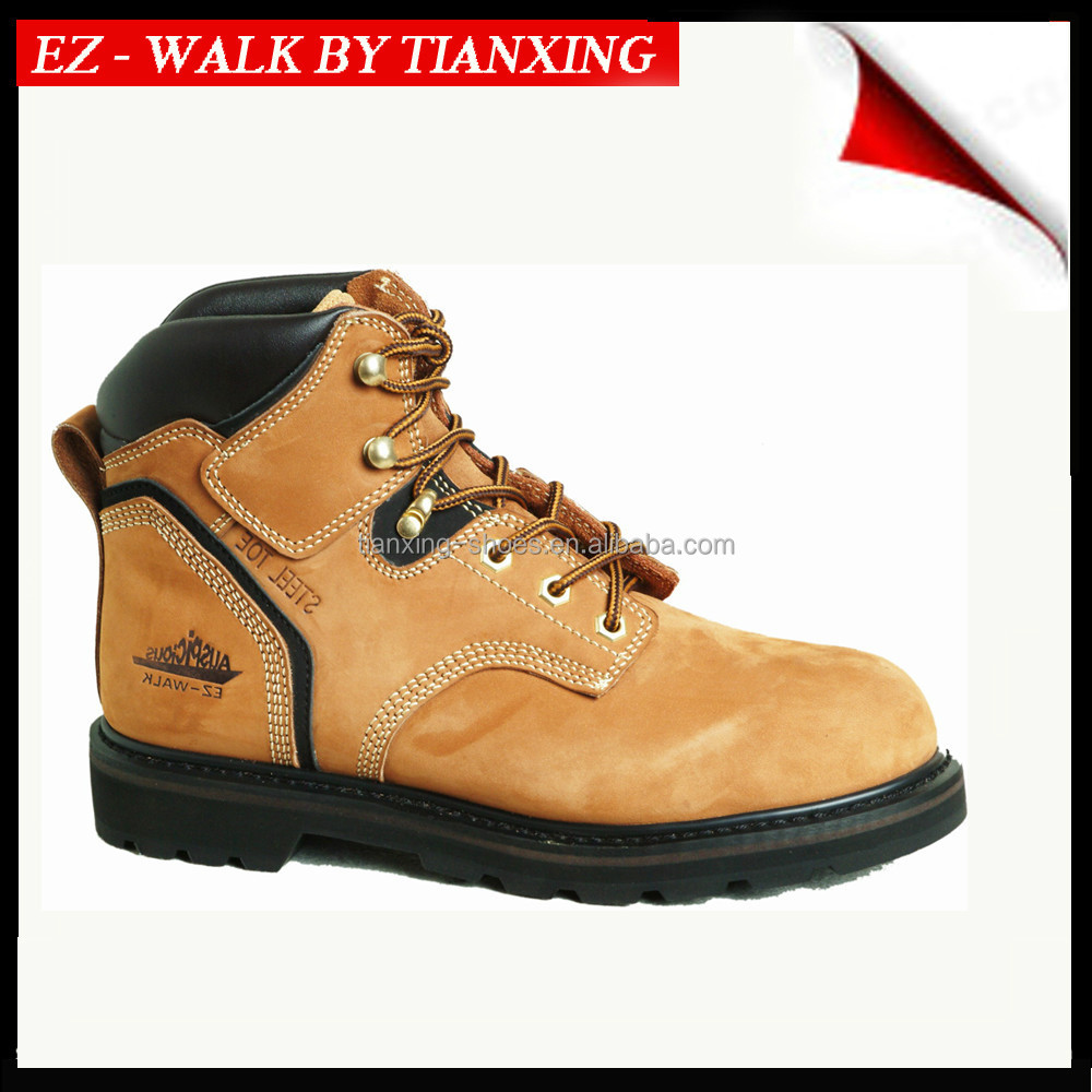 Astm Approved Safety Shoe With Steel Toe And Genuine Leather Upper