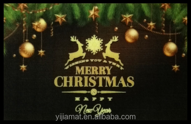 デジタル印刷ビニールバッククリスマスクリスマス玄関マット仕入れ・メーカー・工場
