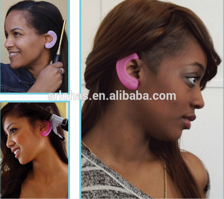 Reusable Heatproof Silicone Feature Hairdressing Hair Ear Protector