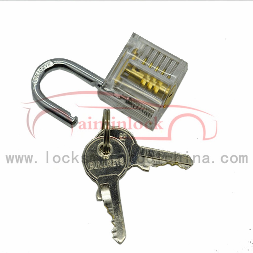 Cutaway Inside View of Transparent Mini Practice Padlock Lock Training Skill Pick for Locksmith