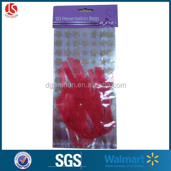 2016 Biodegradable Christmas Decorations Plastic Cellophane Candy Bag