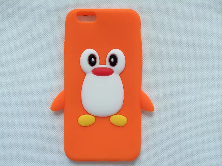 ペンギンのデザイン3dシリコン工場出荷時の価格のための動物の場合iphone6問屋・仕入れ・卸・卸売り