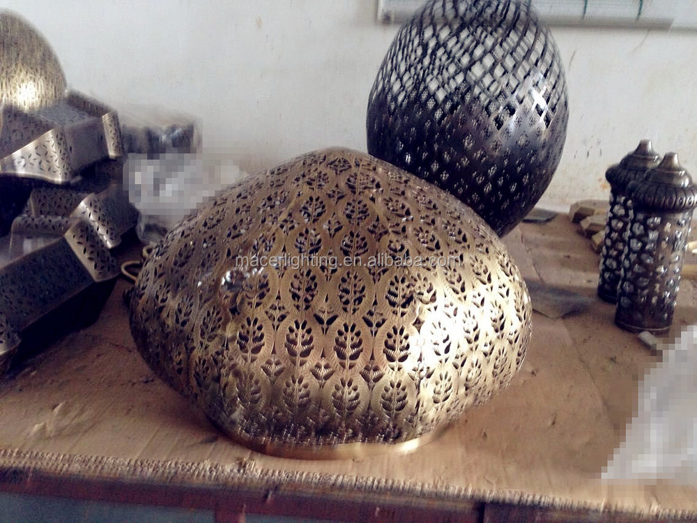 moroccan style vintage brass ceiling lamp foor room