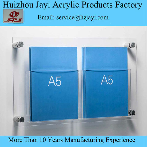 High Quality Custom A4 Clear Plastic Document Holder/wall Mount
