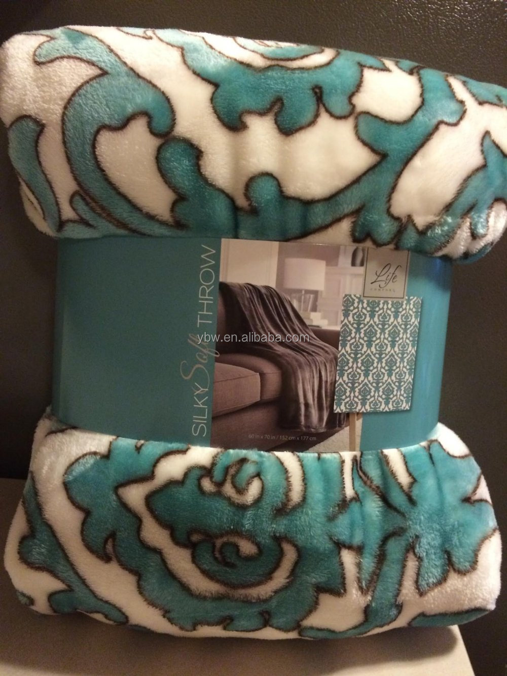 Life Comfort Super Luxurious Plush Throw Teal Soft Teal Throw