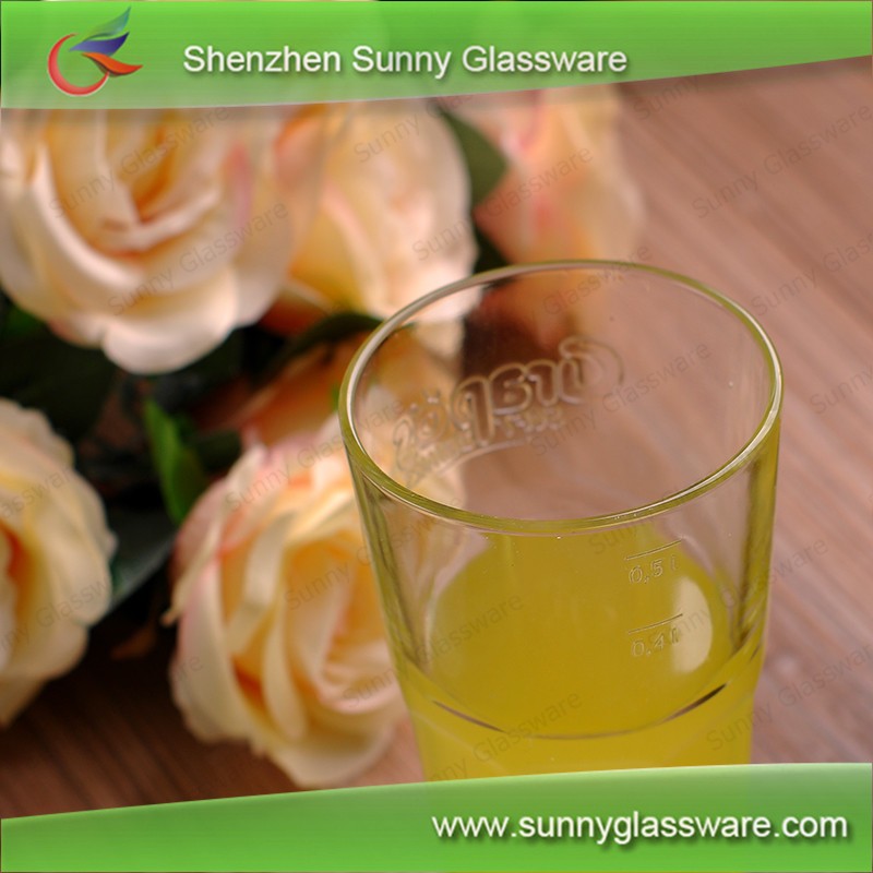 octagonal advertising whisky beer glass cup for wine bar
