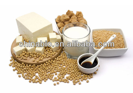 100% Natural Soybean Extract with 20%/40% Isoflavones HPLC from GMP Factory