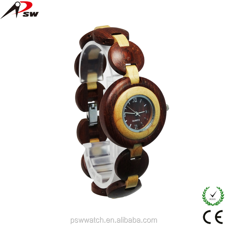 2015 new design Japan quartz wooden watch women bamboo bracelet watch