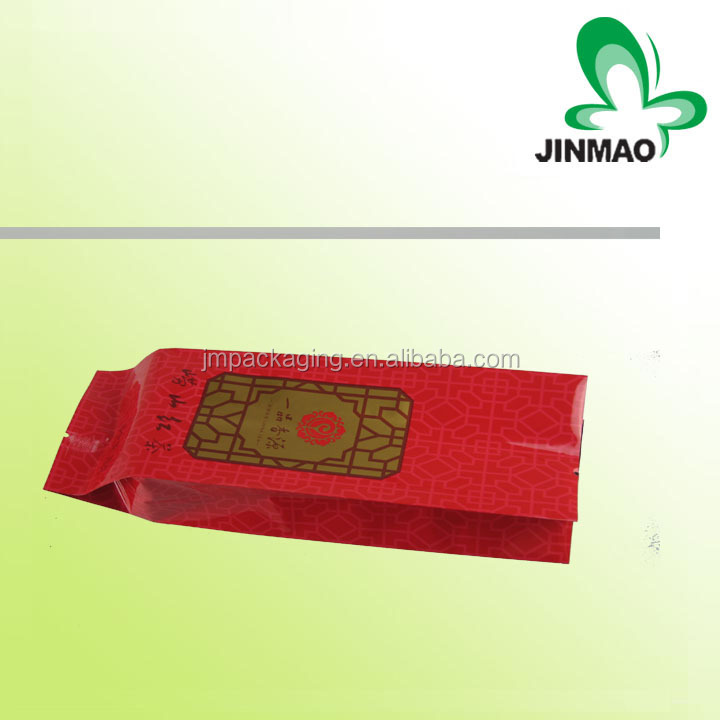High quality and custom printed aluminium foil side gusset plastic bag/tea bag packing