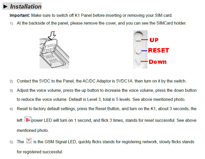 2015 Newest GSM Wireless Emergency SOS Calling system K1for elderly/senior with big SOS button