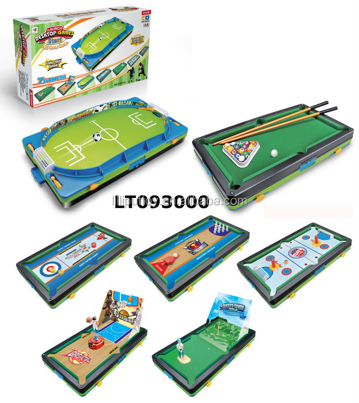 7 In 1 Mini Desktop Games Toys Football Curling Basketball Golf