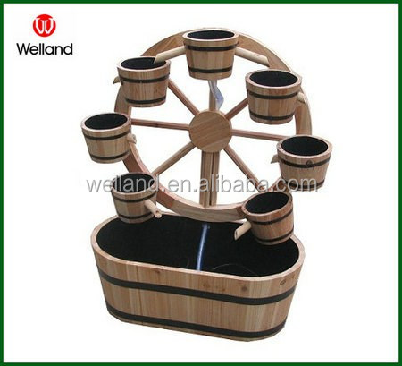 Botte di legno fontane d'acqua tre livelli, giardino barile ... Fontana punto acqua inox prezzo
