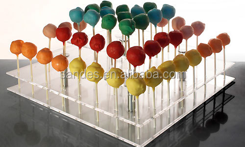 Simple Design Handmade Pure White Acrylic Lollipop Display Rack