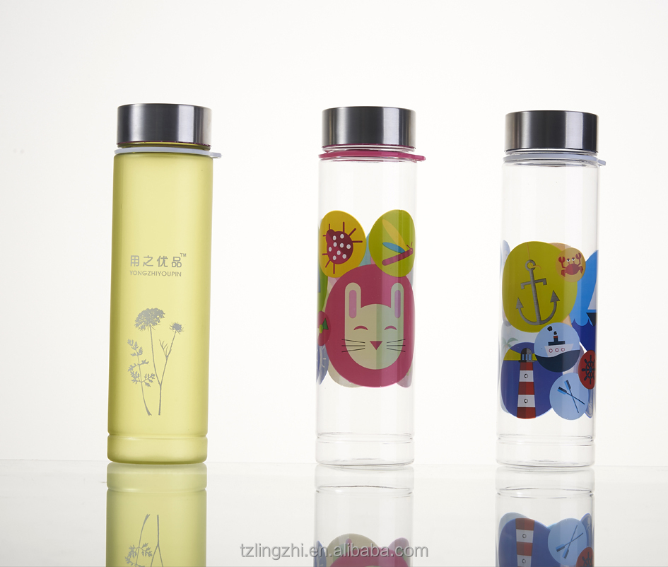 プラスチック透明な水のボトル、 bpaフリー、 pda、 sgs問屋・仕入れ・卸・卸売り