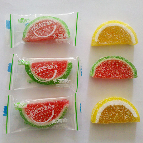 Soft Jelly Fruit Slices,Orange Slices Candy with Sugar Coated Flavour
