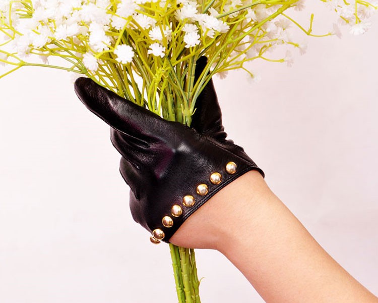 レディ高級5指ショートスタイルドレス裏地なしファッション革手袋で爪仕入れ・メーカー・工場