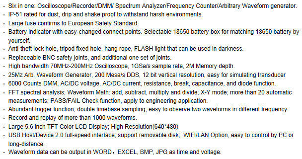 ハンドヘルドオシロスコープhantekdso8102escopemeter2チャンネル1gsa/s100mhzの任意波形発生器25mhzのdmmdso-8102eusb仕入れ・メーカー・工場