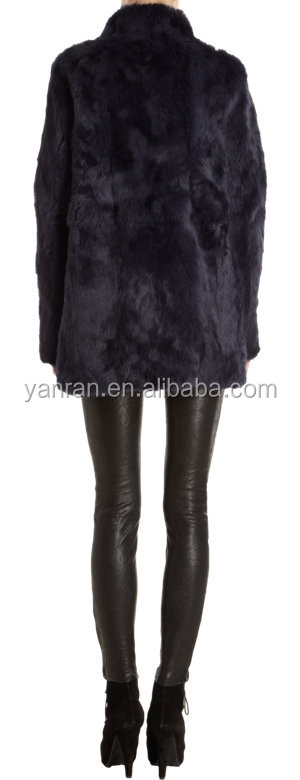 ヨーロピアンスタイルのウサギの毛皮のコート女性の本yr-223-a/本当の冬全体の皮膚のウサギの毛皮のコート問屋・仕入れ・卸・卸売り