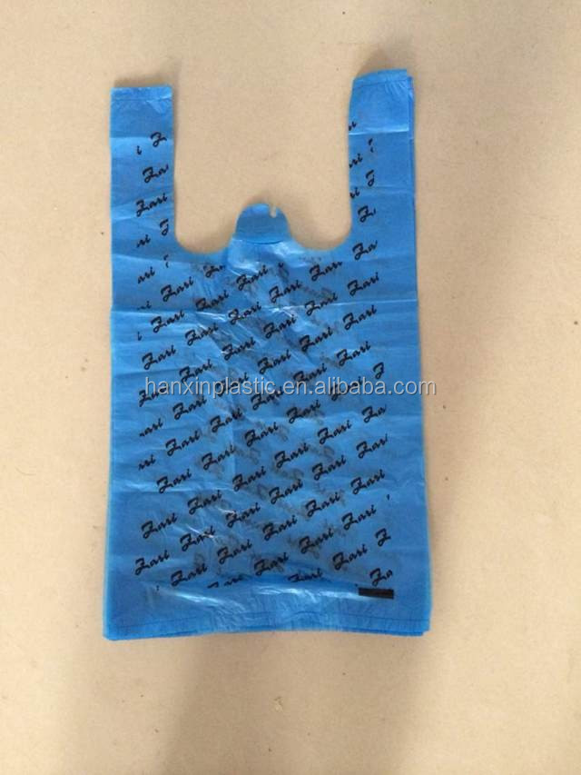 Oemカスタム印刷されたhdpeプラスチック製のt- シャツショッピングバッグ仕入れ・メーカー・工場