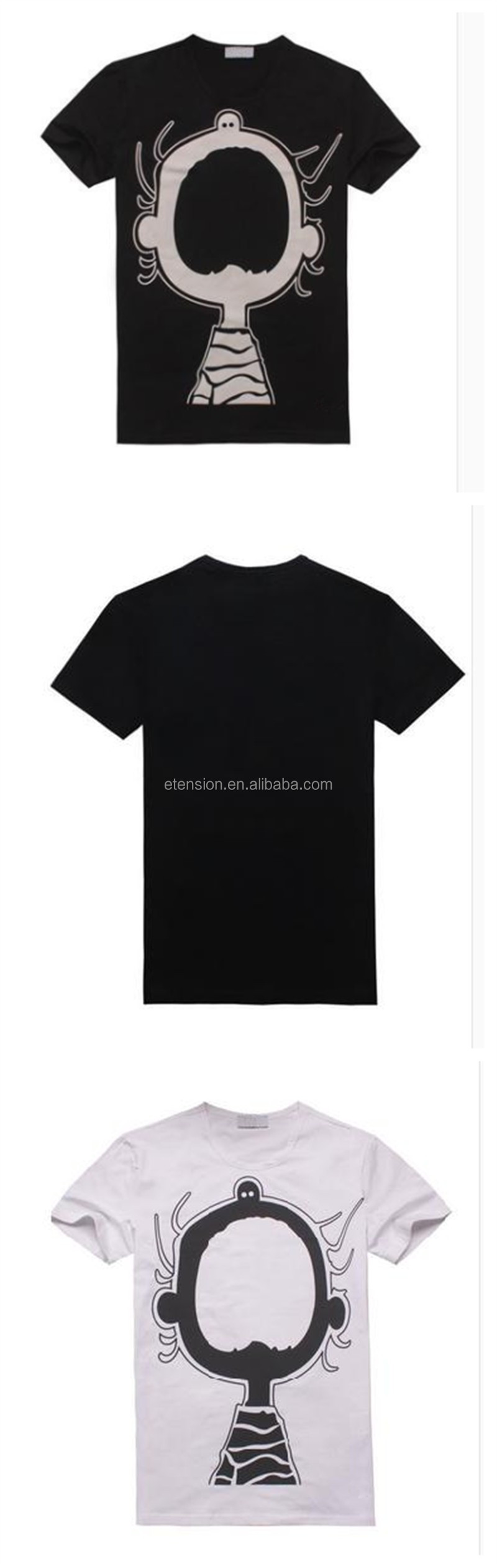 カスタム男の子黒ファッションプリントバルクtシャツ印刷仕入れ・メーカー・工場