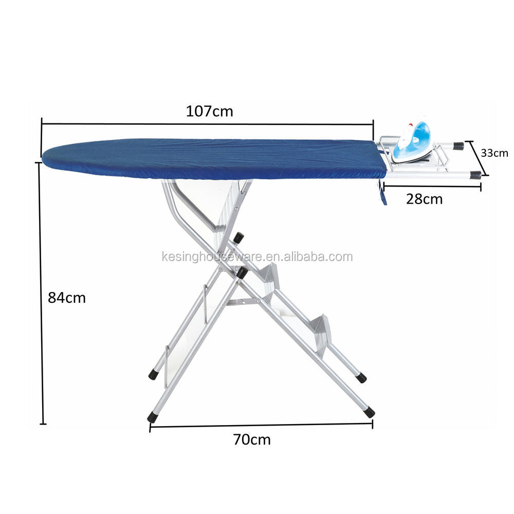 強く、 耐久性のあるスチールメッシュトップと大きな鉄の巣ステップラダー付き折りたたみアイロン台問屋・仕入れ・卸・卸売り