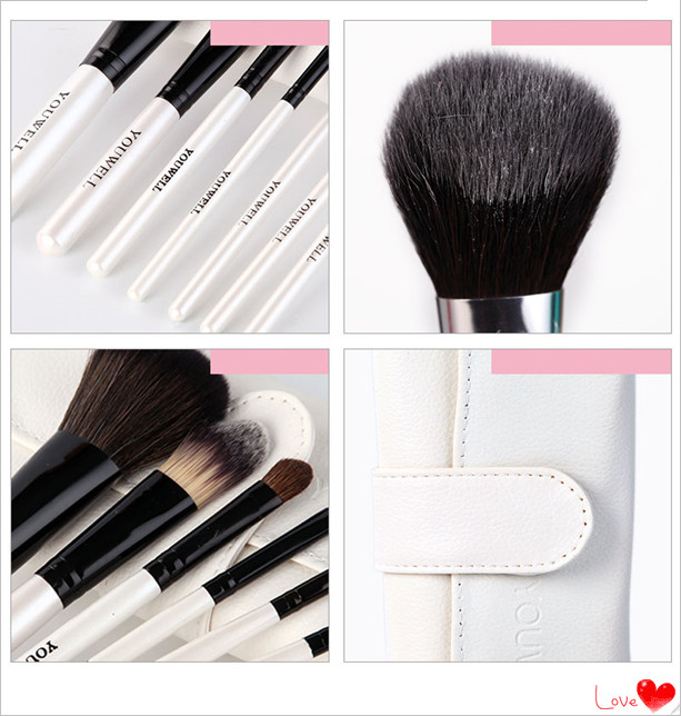 プロの天然の動物の毛7pcs/set4色化粧品メイクアップブラシセット女性のための 問屋・仕入れ・卸・卸売り