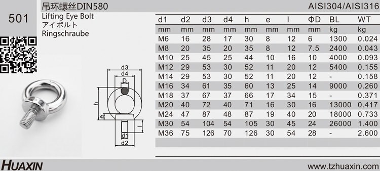 lifting eye bolt