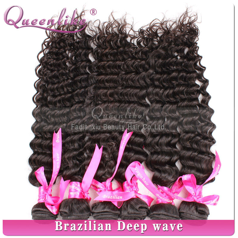 新しい到着の深い波2014年100％バージンブラジルのヘア製品queenlike問屋・仕入れ・卸・卸売り