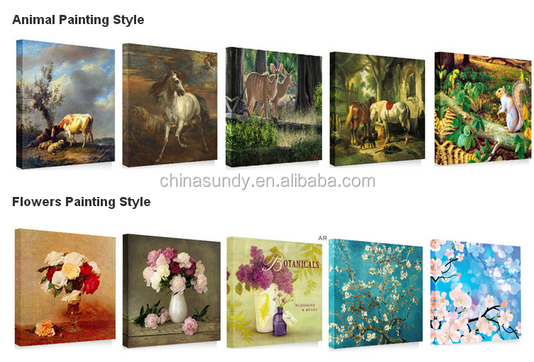 beautiful oil painting pictures of flowers print