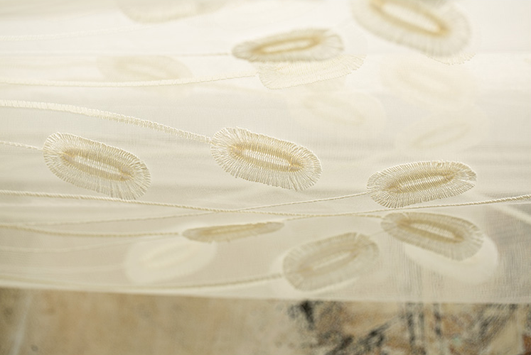 Groothandel reliëf beige luxe sheer gordijnen stof fancy elegantie ... Woonkamer beige gordijnen