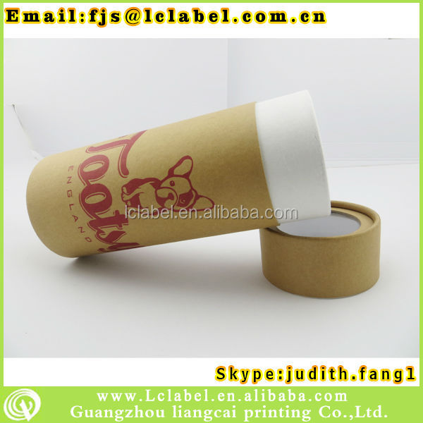 Popular kraft paper round tea box