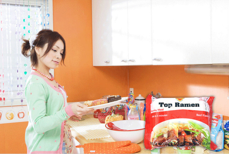 2014 Newest Top Ramen Beef Flavor Instant Noodles 85g