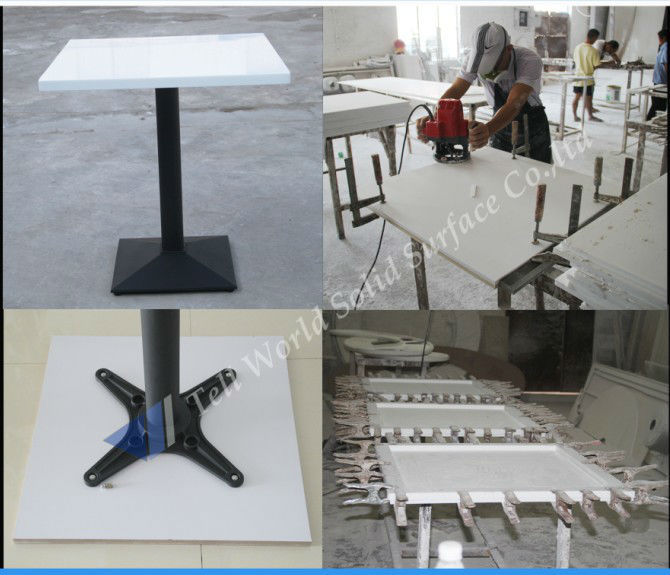 新しい到着の熱い販売固体表面人工石の上のダイニングテーブル仕入れ・メーカー・工場