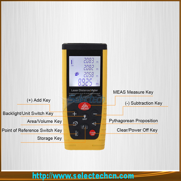 laser long distance meter 40m distance measuring meter laser hunting binoculars golf equipment With Level bubble