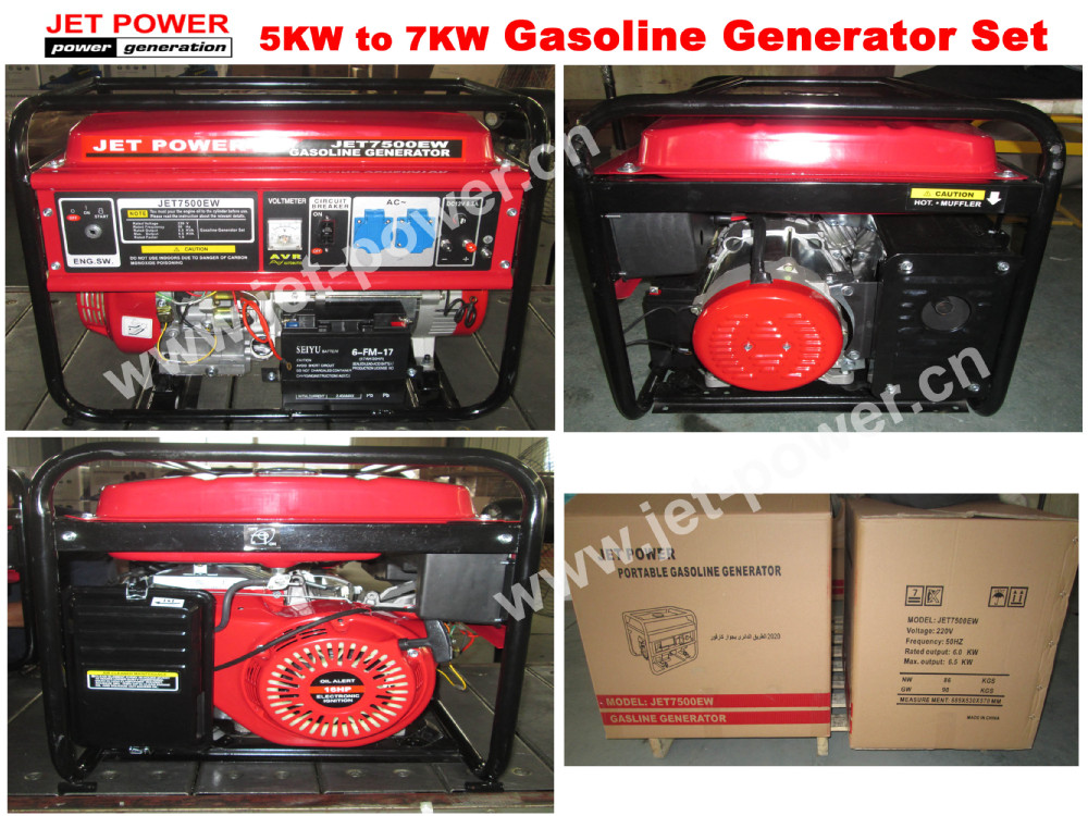 Jet Power Gasoline Generator Set Power From 450w 10000w Ohv Engine