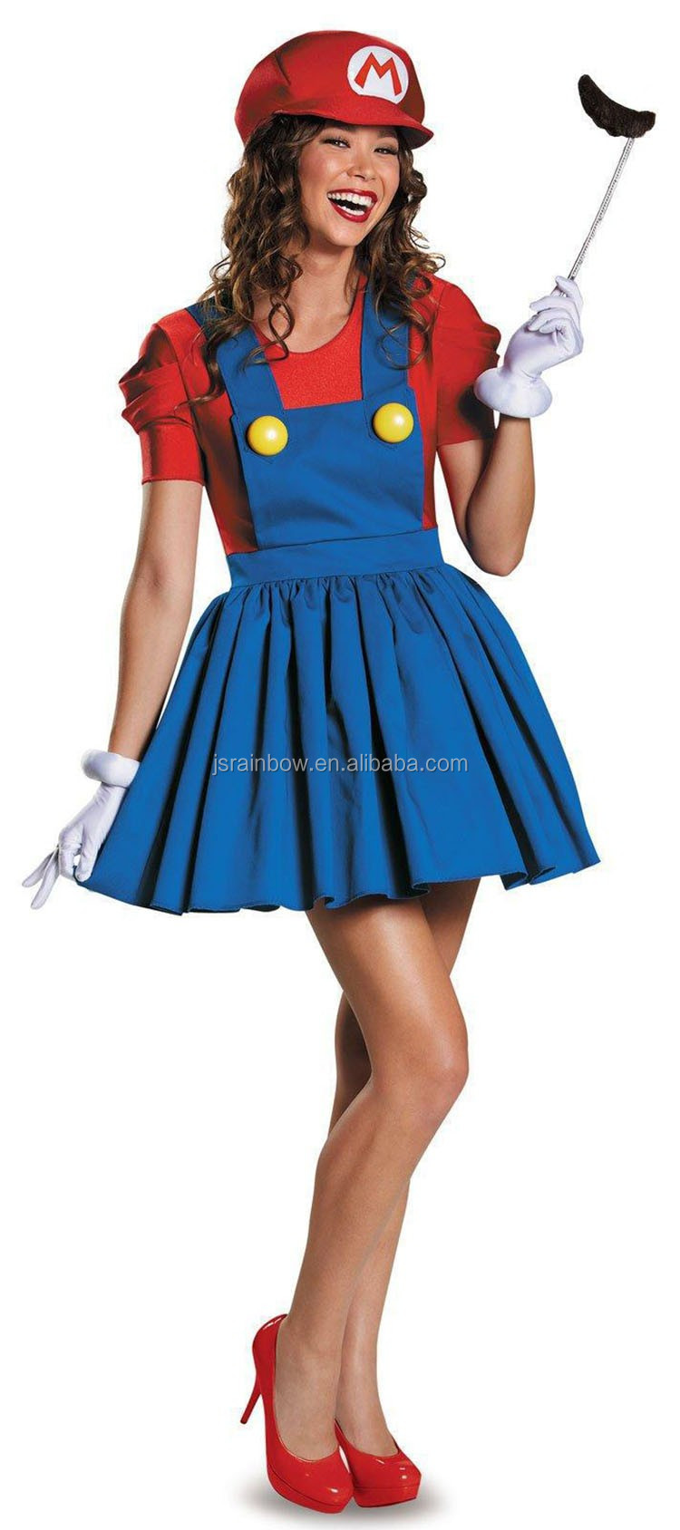 新しいデザインの女の子のコスプレスーパーマリオゲームの役割ドレス卸売仕入れ・メーカー・工場