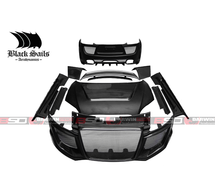 Darwinpro Black Sails Style Full Body Kit for Audi TT TTS