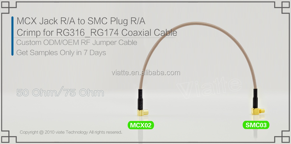 smcオスメスmcxrf同軸ケーブルセミリジットコネクタアセンブリ仕入れ・メーカー・工場