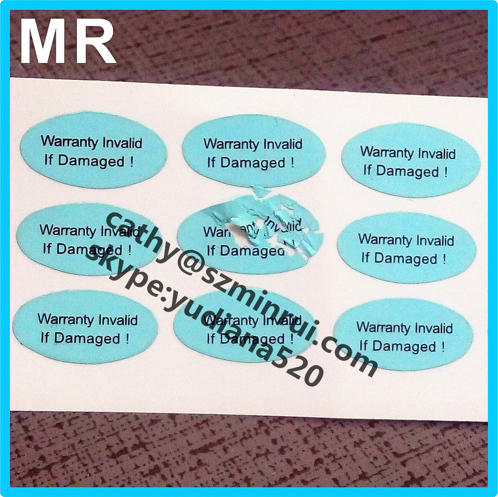 Professional Custom Do Not Accept If Seal Is Broken Sticker,Minrui